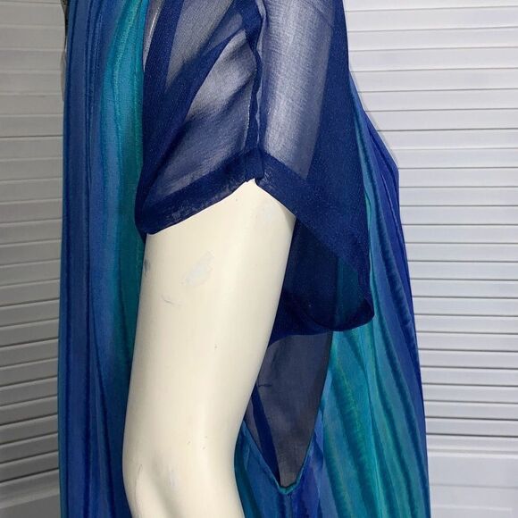 NWT Indian Tropical Fashions Sheer Chiffon Layered Kaftan Size XL - Picture 8 of 12